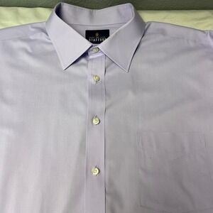 Stafford Dress Shirt Lavender Button Up Long Sleeve Office Career Regular Fit 18
